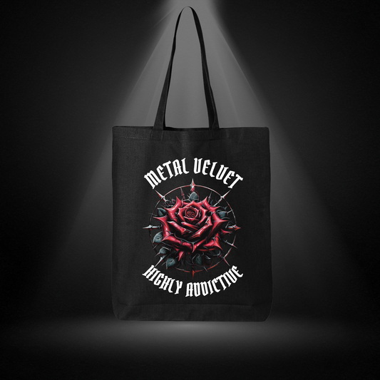Metal Velvet Logo Tote